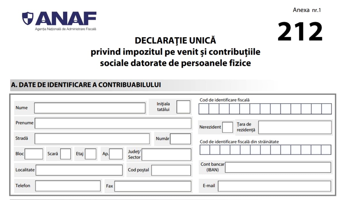 Noul Formular Pentru DeclaraÈia UnicÄ 2021 Anaf A Modificat Modelul