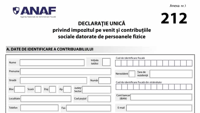 Anaf Declaratie Unica Formular