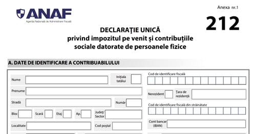 Noul Formular Pentru DeclaraÈ›ia UnicÄƒ 2021 Anaf A Modificat Modelul