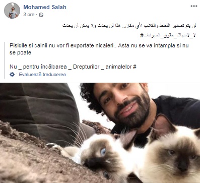 Mesajul postat de Mo Salah pe Facebook