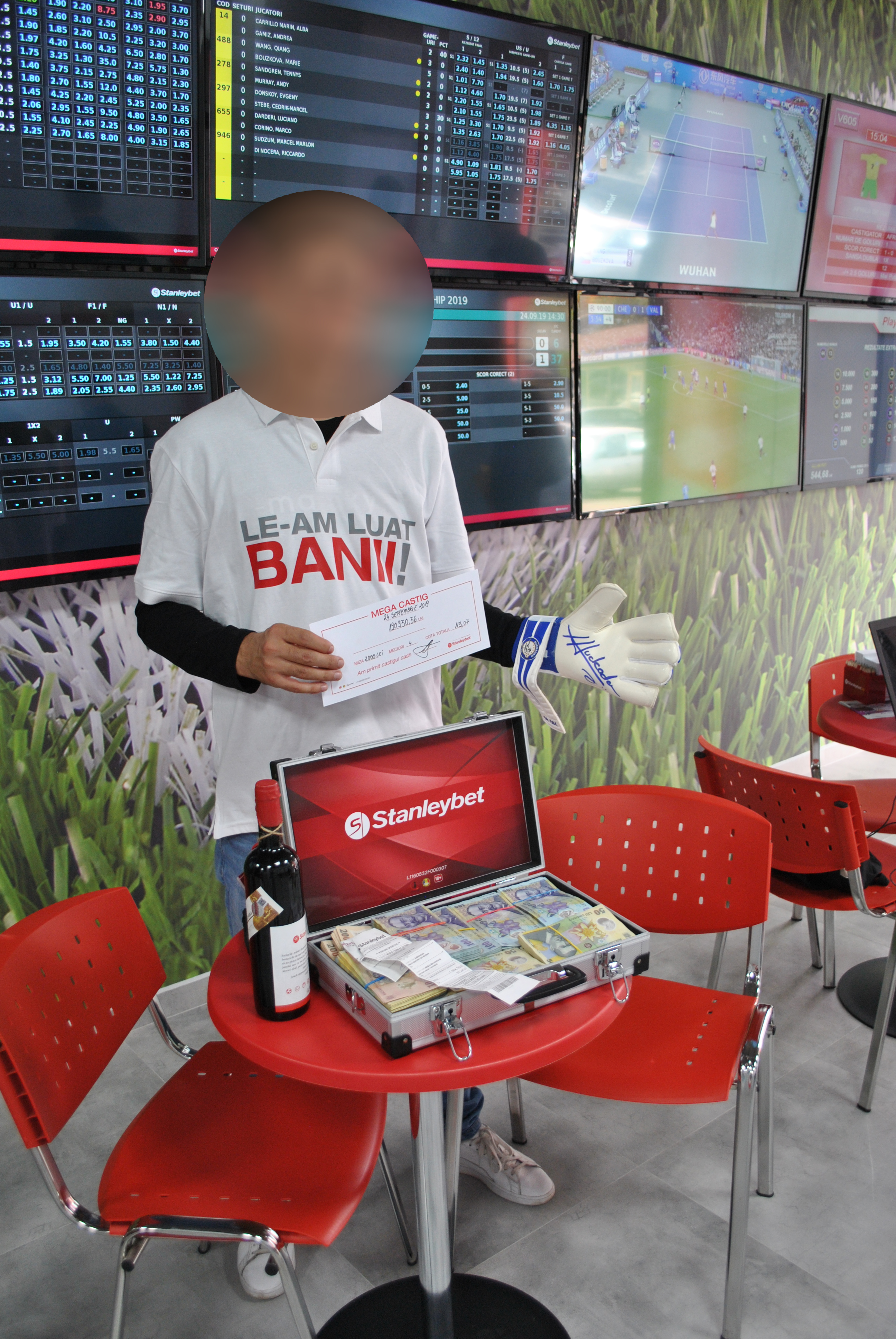 A câștigat 215.378,36 lei pe primul bilet pus la Stanleybet