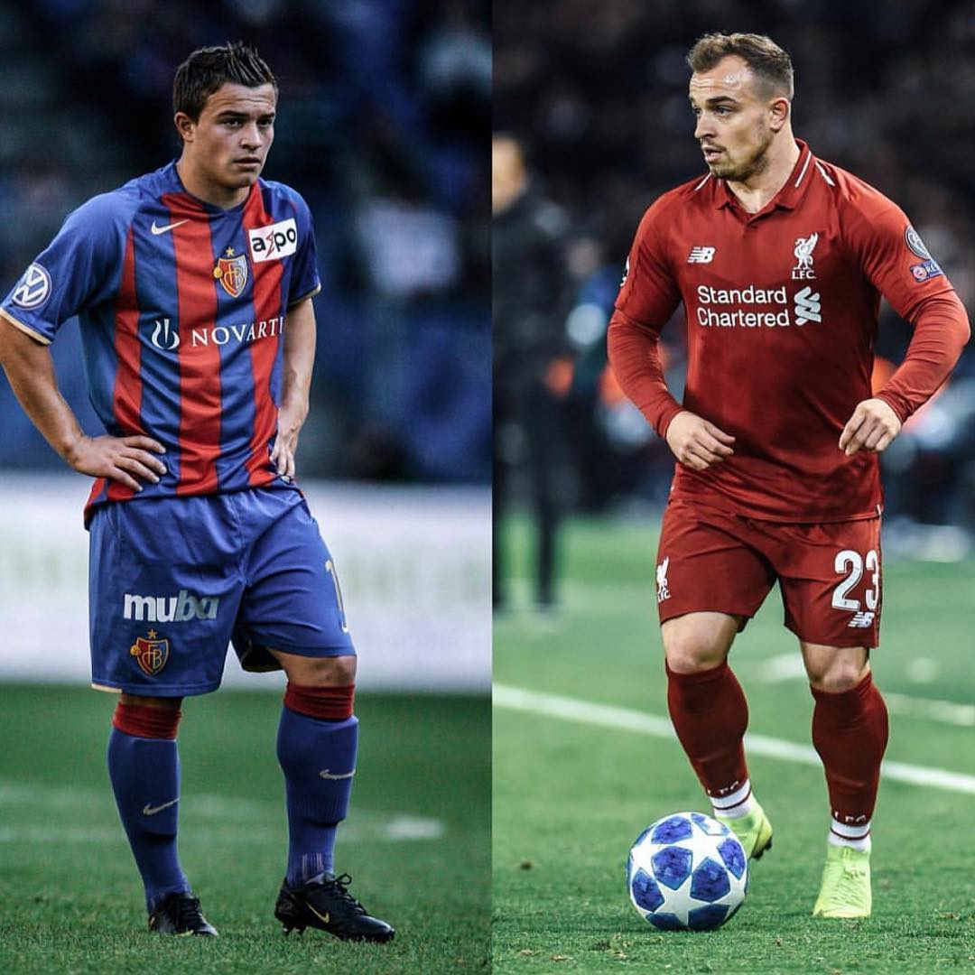Shaqiri, atunci şi acum. FOTO: instagram
