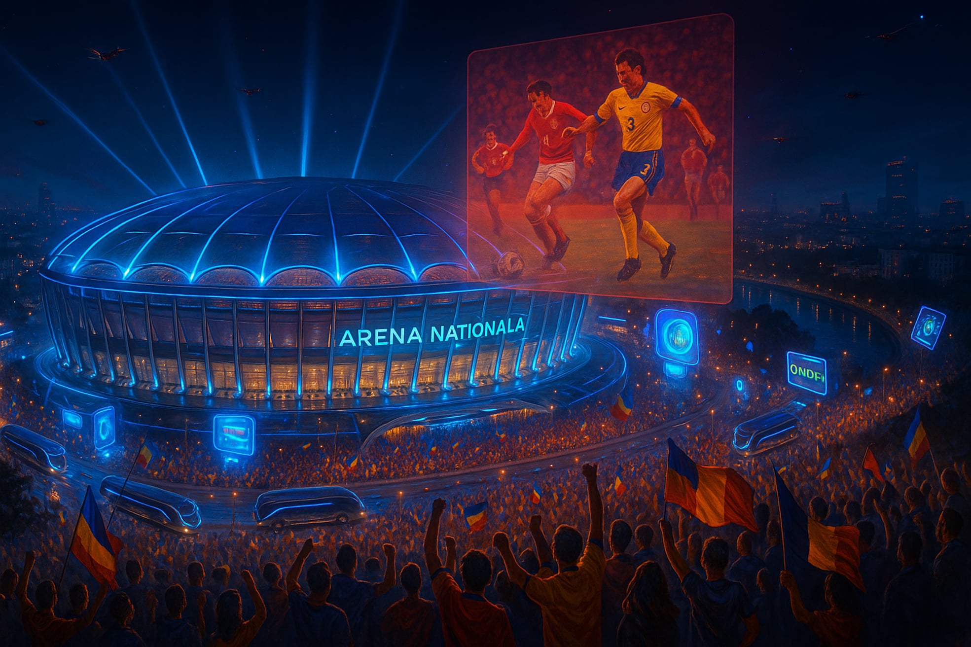 ChatGPT anticipează că așa va arăta Arena Națională în anul 2050