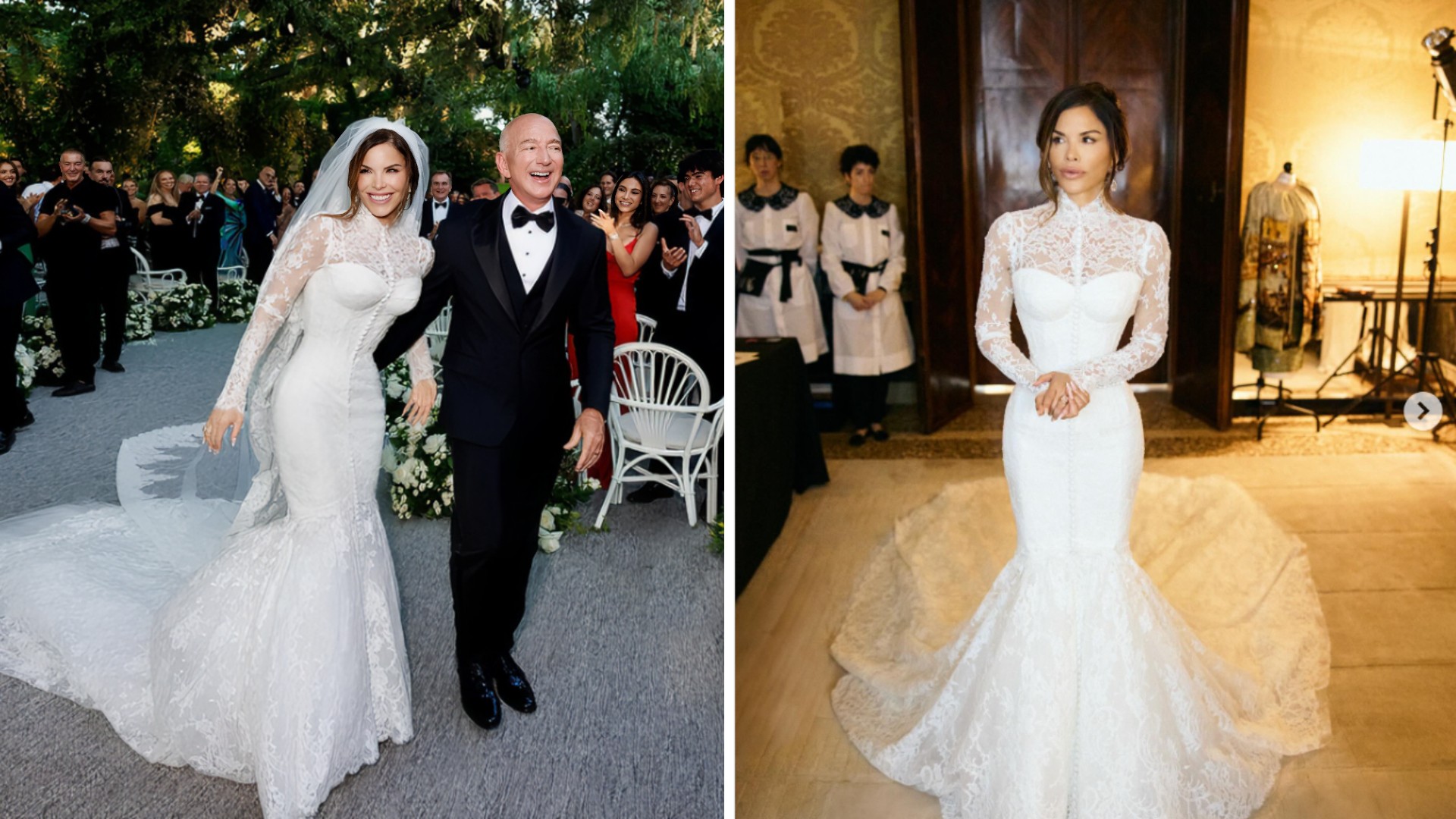 Cum a arătat rochia de mireasă purtată de soția lui Jeff Bezos. Mireasă, mire, invitați, nuntă