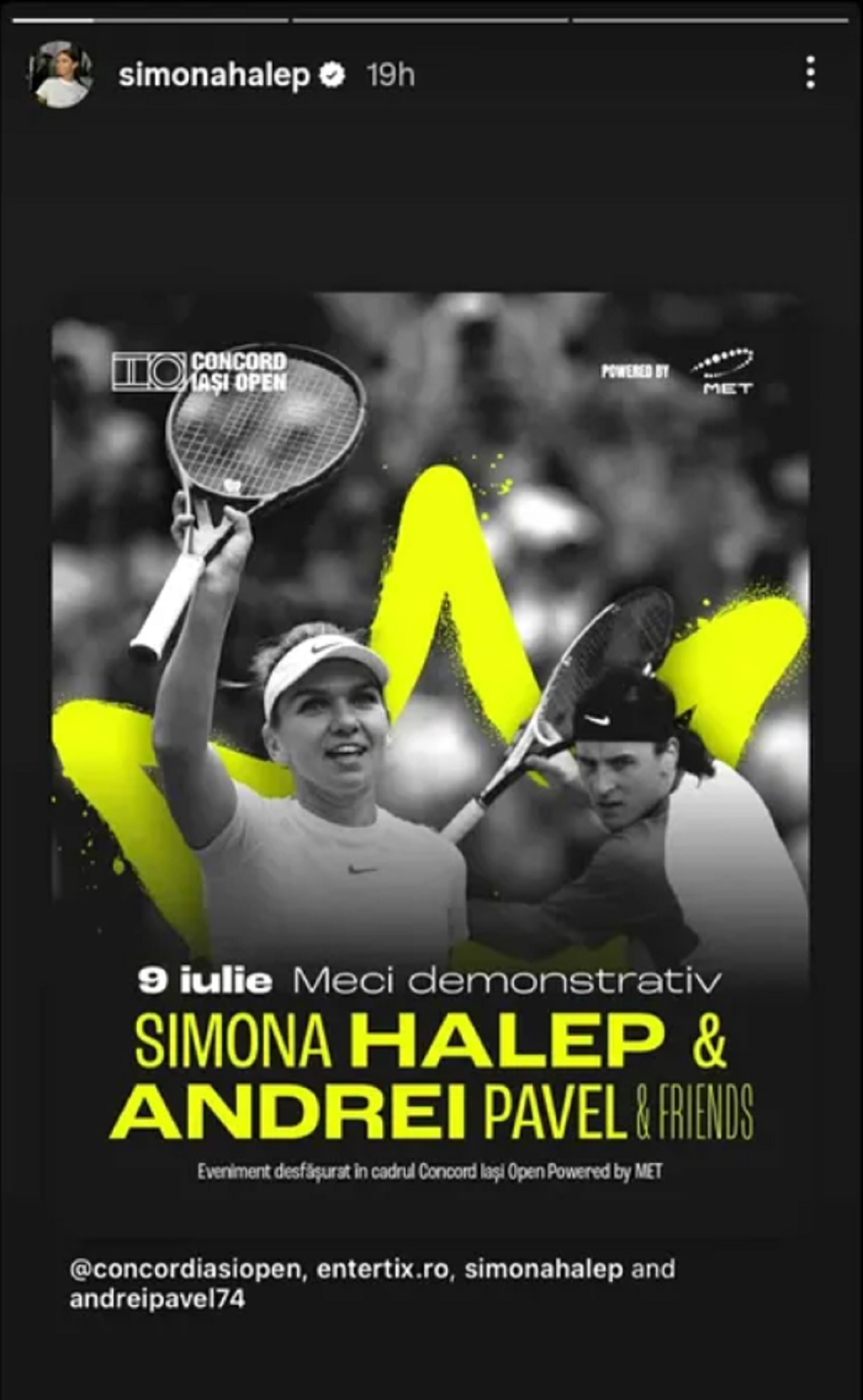 Simona Halep la turneul de tenis Iași Open