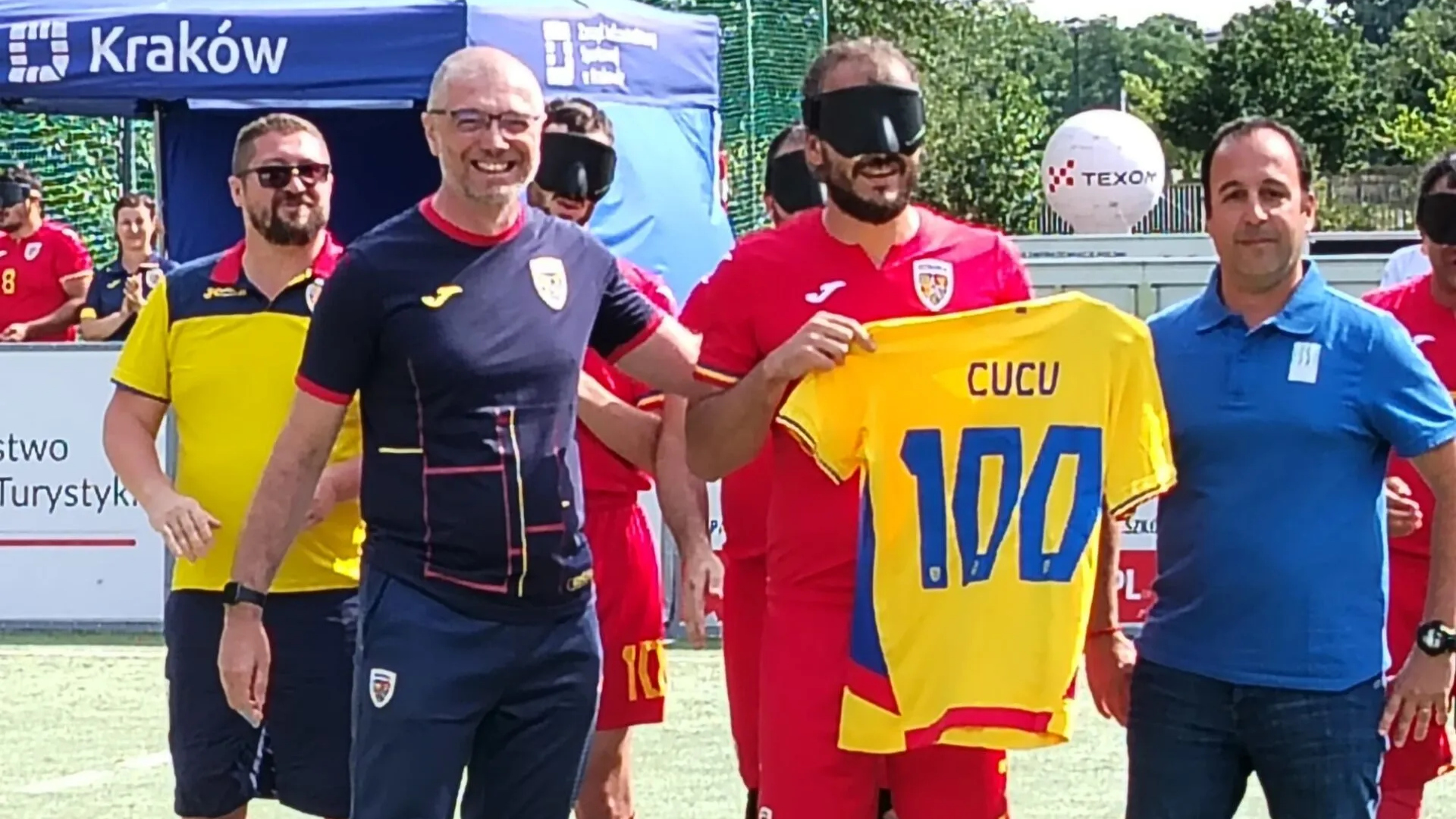 Alexandru Cucu, premiat la meciul cu numărul 100 în naționala de nevăzători a României